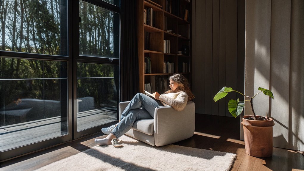 cozy reading nook setup